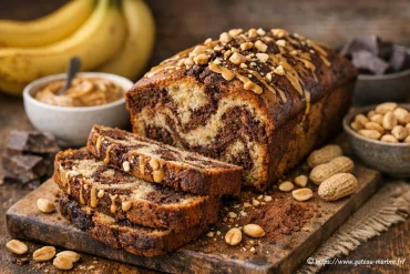 Gâteau marbré banane-cacahuète et cacao : le twist gourmand du PB banana