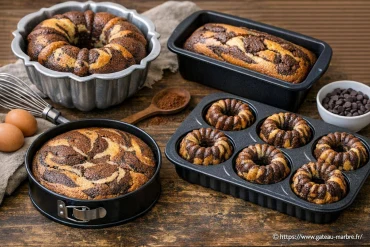 Les différents moules à utiliser pour un gâteau marbré : quel impact sur la cuisson et le visuel ?