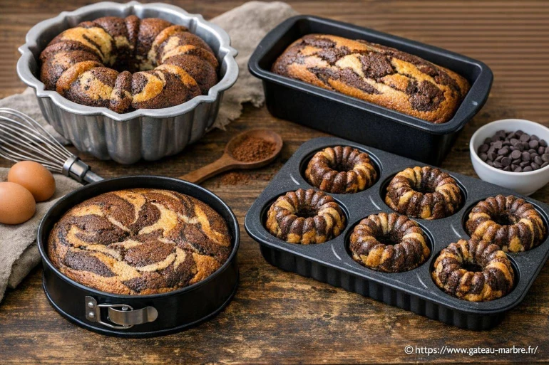 Les différents moules à utiliser pour un gâteau marbré : quel impact sur la cuisson et le visuel ?