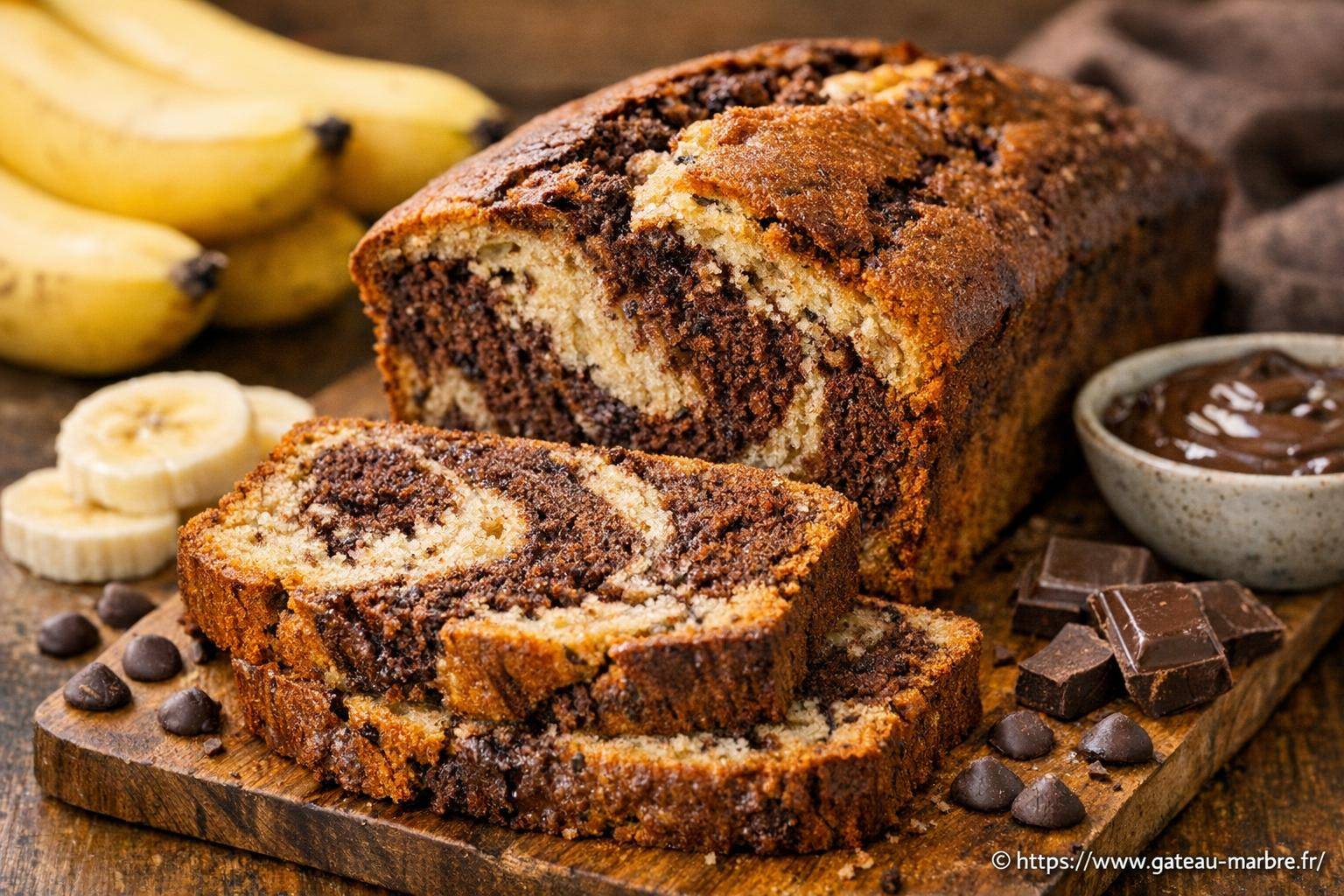 Cake marbré banane chocolat : la recette moelleuse et gourmande