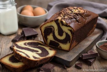 Recette du gâteau marbré au chocolat noir facile à réaliser chez soi