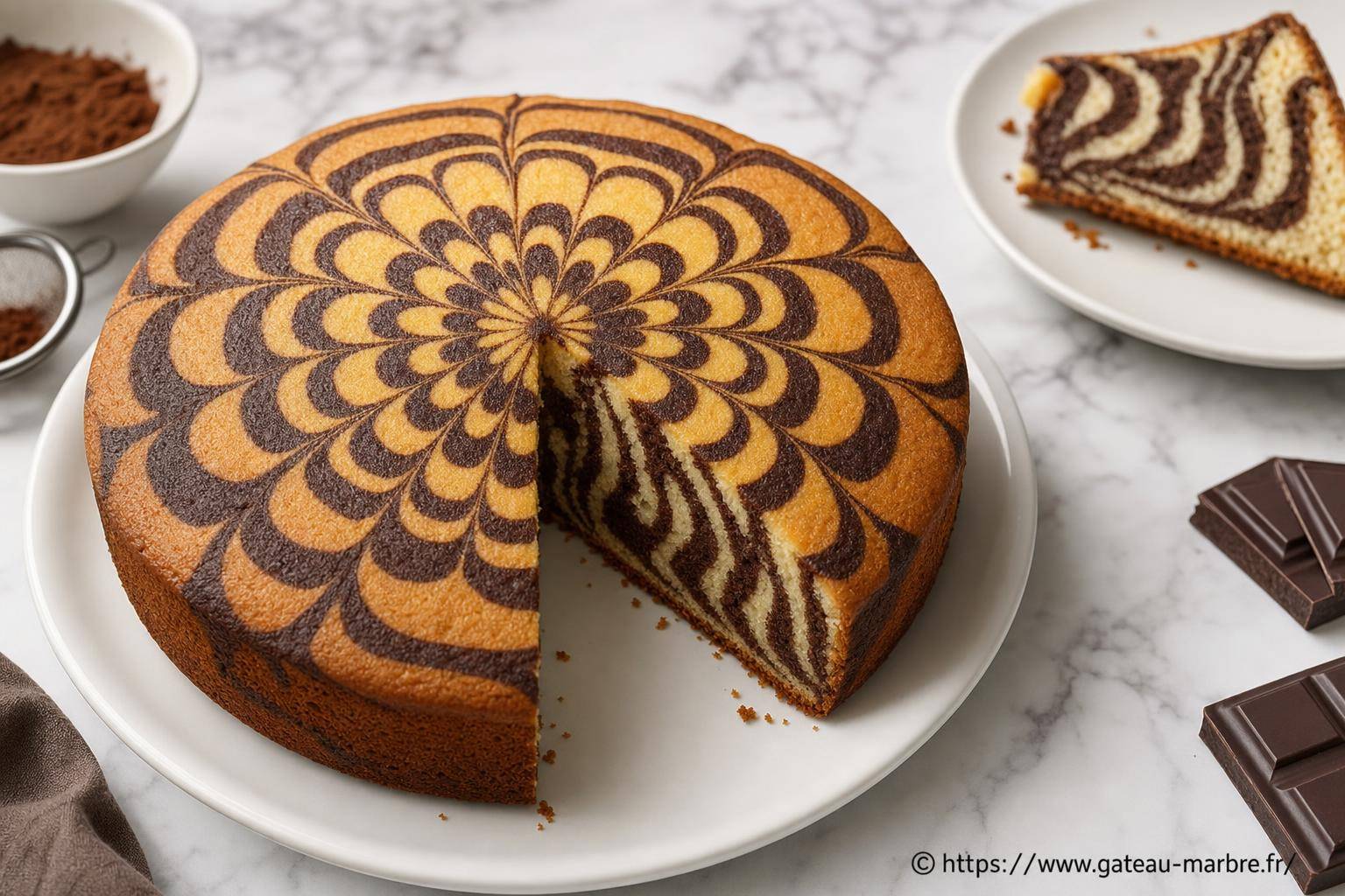 Comment réaliser un dessin sur un gâteau marbré facilement ?