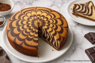Comment réaliser un dessin sur un gâteau marbré facilement ?